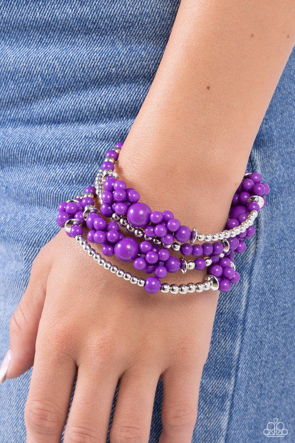 Compelling Clouds Purple ✧ Coil Bracelet