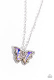 Whispering Wings Yellow ✧ UV Butterfly Necklace
