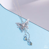 Enchanted Wings Silver ✧ Butterfly Oil Spill Necklace