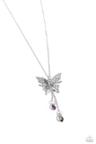 Enchanted Wings Silver ✧ Butterfly Oil Spill Necklace