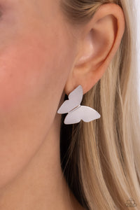 Butterfly,Earrings Post,Favorite,Silver,Butterfly Beholder Silver ✧ Post Earrings
