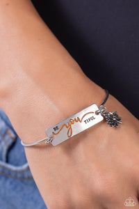 Bracelet Hook,Inspirational,Motivation,Orange,Silver,BeYOUtiful Bliss Orange ✧ Bracelet