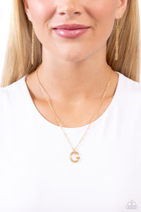 Gold,Initial,Necklace Short,Leave Your Initials Gold - G ✧ Necklace