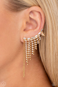 Earrings Ear Crawler,Gold,Tapered Tease Gold ✧ Ear Crawler Post Earrings