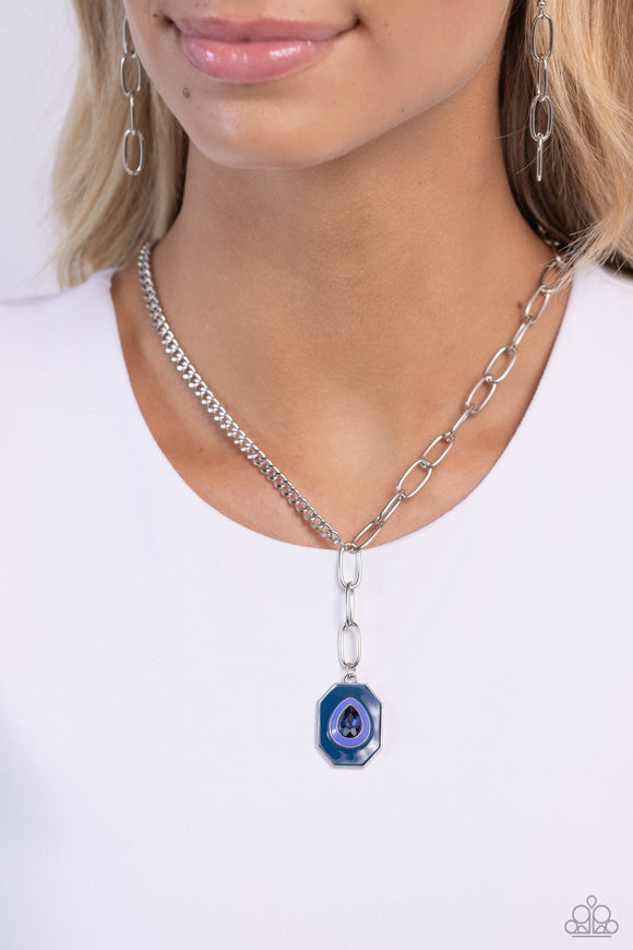 Hexagonal Hallmark Blue ✧ Necklace