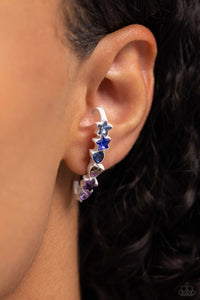 Blue,Earrings Post,Hearts,Multi-Colored,Stars,White,In Good Shape Blue ✧ Illusion Post Earrings