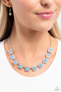 Blue,Necklace Short,UV Shimmer,Jump SQUARE Blue ✧ UV Necklace