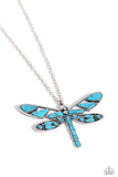 FLYING Low Blue ✧ Dragonfly Necklace