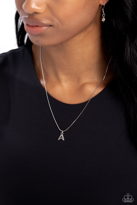 Seize the Initial Silver - A ✧ Necklace