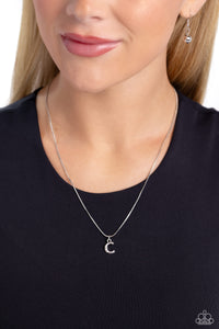 Initial,Necklace Short,Silver,Seize the Initial Silver - C ✧ Necklace
