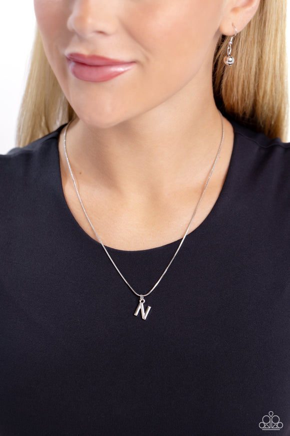 Seize the Initial Silver - N ✧ Necklace