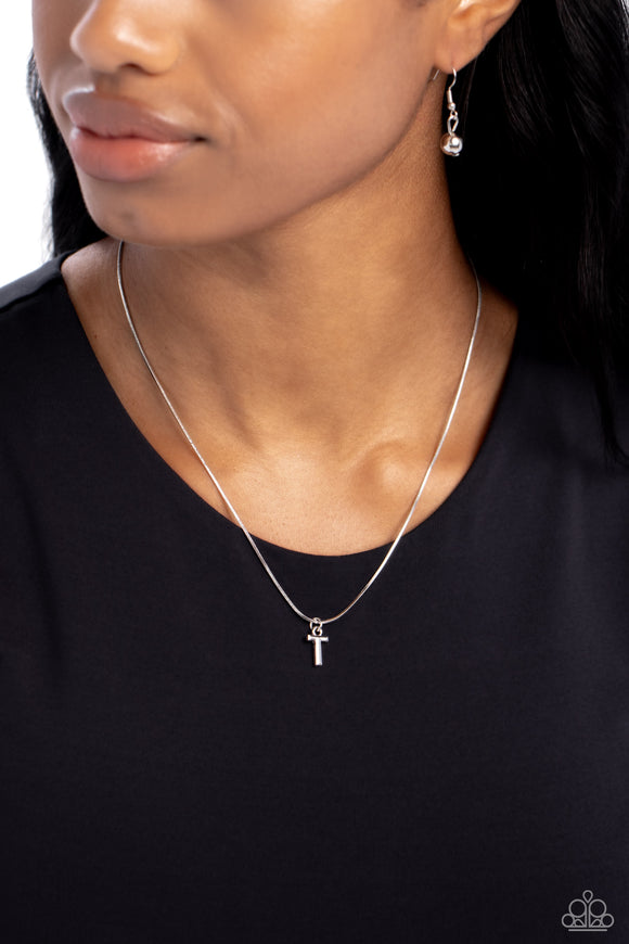 Seize the Initial Silver - T ✧ Necklace