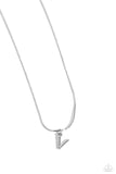 Seize the Initial Silver - V ✧ Necklace