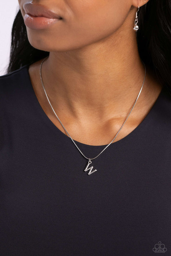 Seize the Initial Silver - W ✧ Necklace