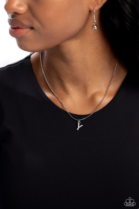 Seize the Initial Silver - Y ✧ Necklace