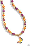 Speckled Story Orange ✧ Butterfly Necklace