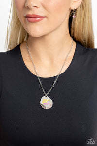 Motivation,Multi-Colored,Necklace Short,Pink,Purple,Silver,Yellow,Honor Your Heart Multi ✧ Necklace