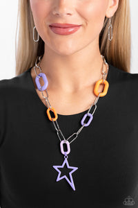 Necklace Medium,Necklace Short,Orange,Purple,Stars,Stargazing Show Purple ✧ Star Necklace