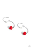 Romantic Representative Red ✧ Heart Hoop Earrings