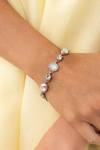 Bracelet Clasp,Iridescent,Opalescent,White,Ethereal Empathy White ✧ Opalescent Iridescent Bracelet