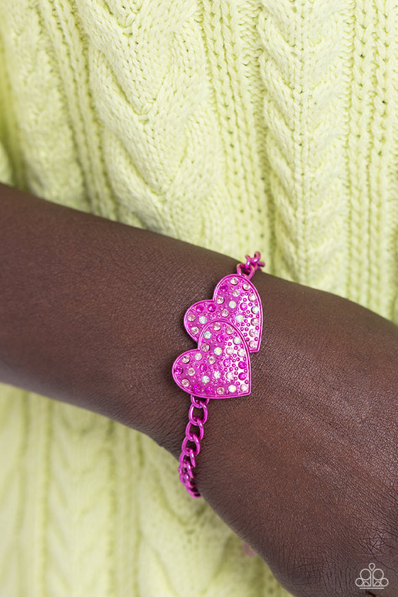 Lovestruck Lineup Pink ✧ Heart Bracelet