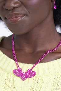 Favorite,Hearts,Iridescent,Light Pink,Necklace Short,Valentine's Day,Low-Key Lovestruck Pink ✧ Heart Necklace