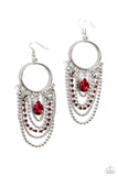 Cascading Clash Red ✧ Earrings