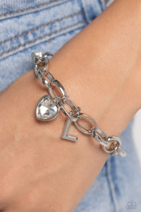 Bracelet Clasp,Initial,White,Guess Now Its INITIAL White - L ✧ Bracelet