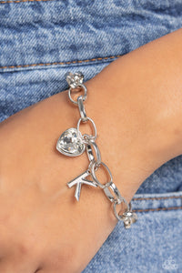 Bracelet Clasp,Initial,White,Guess Now Its INITIAL White - K ✧ Bracelet