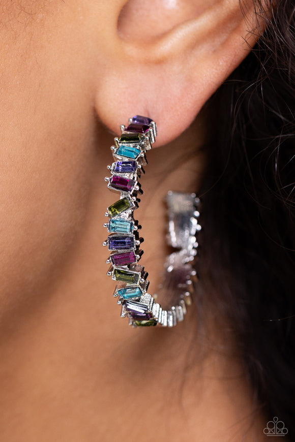 Effortless Emeralds Multi ✧ Hoop Earrings