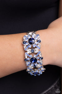 Blue,Bracelet Hinged,Shimmering Solo Blue ✧ Hinged Bracelet
