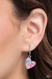 Shell Signal Pink ✧ Heart Hoop Earrings