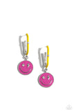 Personable Pizzazz Pink ✧ Smile Hoop Earrings