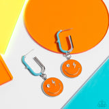 Personable Pizzazz Orange ✧ Smile Hoop Earrings