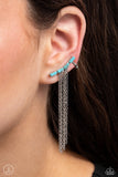 Fault Line Fringe Blue ✧ Ear Crawler Post Earrings