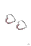 Be Mine, Valentine? Pink ✧ Heart Hinged Hoop Earrings