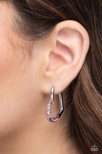 Earrings Hinged Hoop,Earrings Hoop,Hearts,Light Pink,Pink,Valentine's Day,Be Mine, Valentine? Pink ✧ Heart Hinged Hoop Earrings