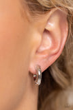 Textured Theme Silver ✧ Hinged Hoop Earrings
