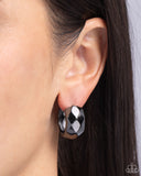 Patterned Past Black ✧ Hinged Hoop Earrings