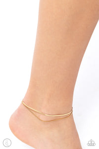 Anklet,Gold,Glistening Gauge Gold ✧ Anklet