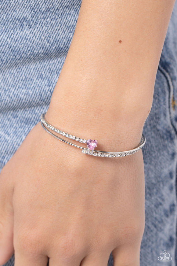Sensational Sweetheart Pink ✧ Heart Cuff Bracelet
