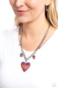Hearts,Necklace Short,Orange,Pink,Purple,Valentine's Day,For the Most HEART Pink ✧ Heart Necklace