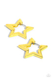 In A Galaxy STAR, STAR Away Yellow ✧ Hinged Hoop  Earrings