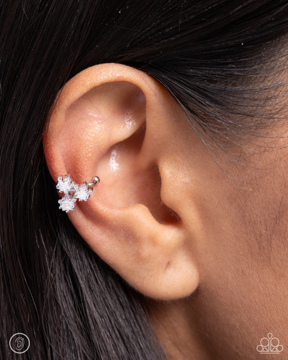 Ethereal Ensemble White ✧ Star Cuff Earrings