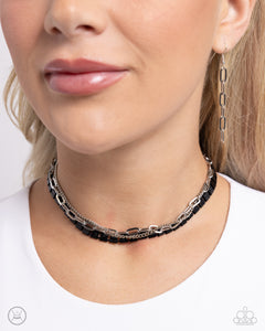 Black,Necklace Choker,Necklace Short,Silver,LAYER of the Year Black ✧ Choker Necklace