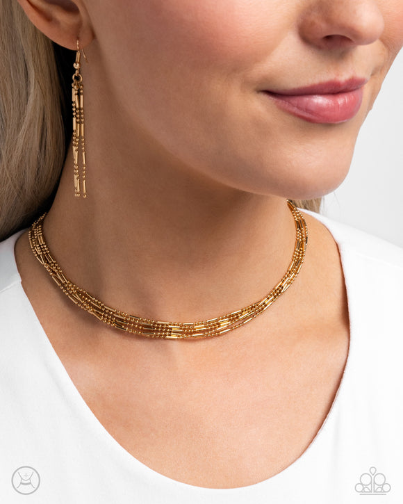 Monochromatic Marvel Gold ✧ Choker Necklace