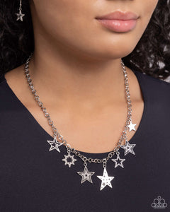 4thofJuly,Black,Silver,Stars,Starstruck Sentiment Black ✧ Star Necklace