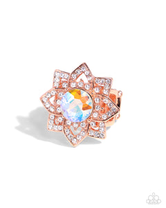 Copper,Ring Wide Back,UV Shimmer,Pleasant Petals Copper ✧ UV Shimmer Ring