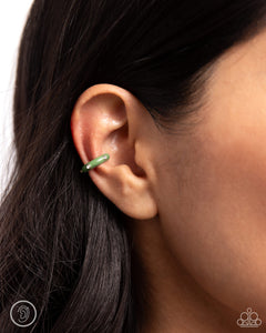Earrings Ear Cuff,Green,Coastal Color Green ✧ Cuff Earrings