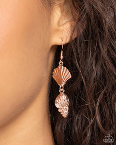 Earrings Fish Hook,Rose Gold,Shell,SHELL, I Was In the Area Rose Gold ✧ Earrings
